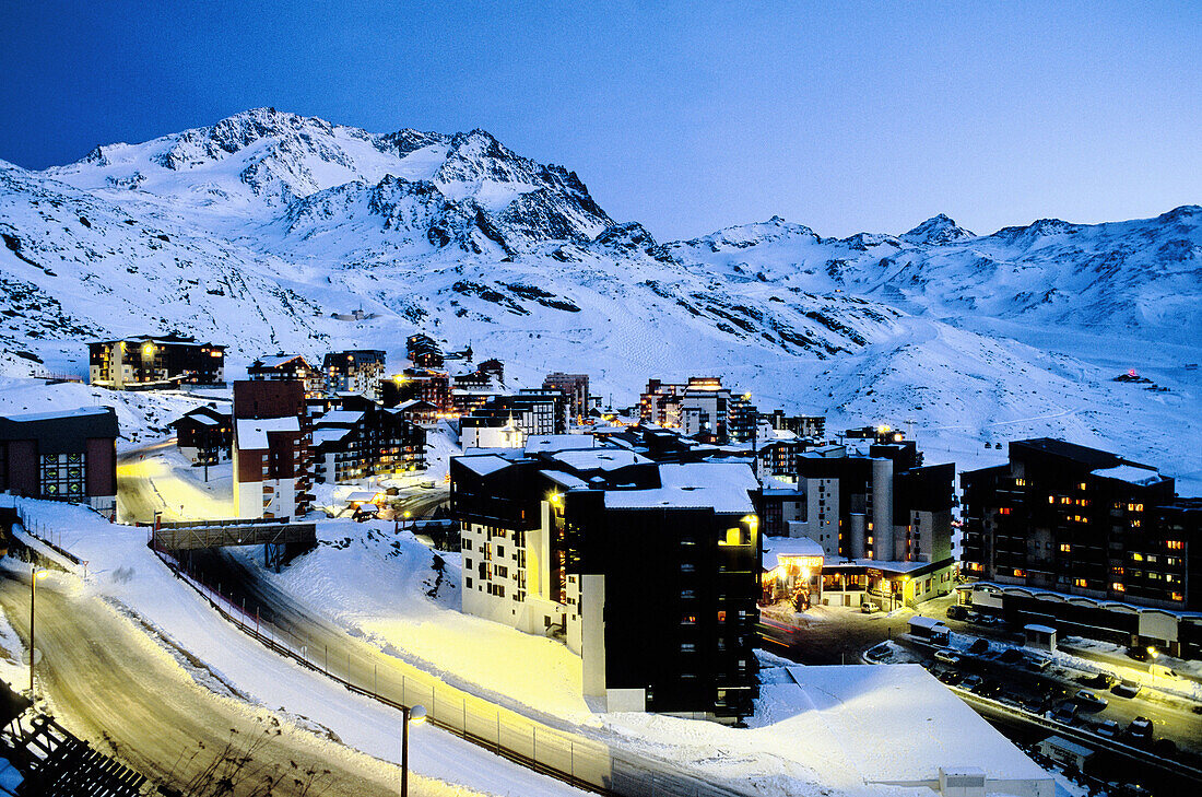 Val Thorens, highest ski resort in Europe. Alpes. Haute-Savoie. France