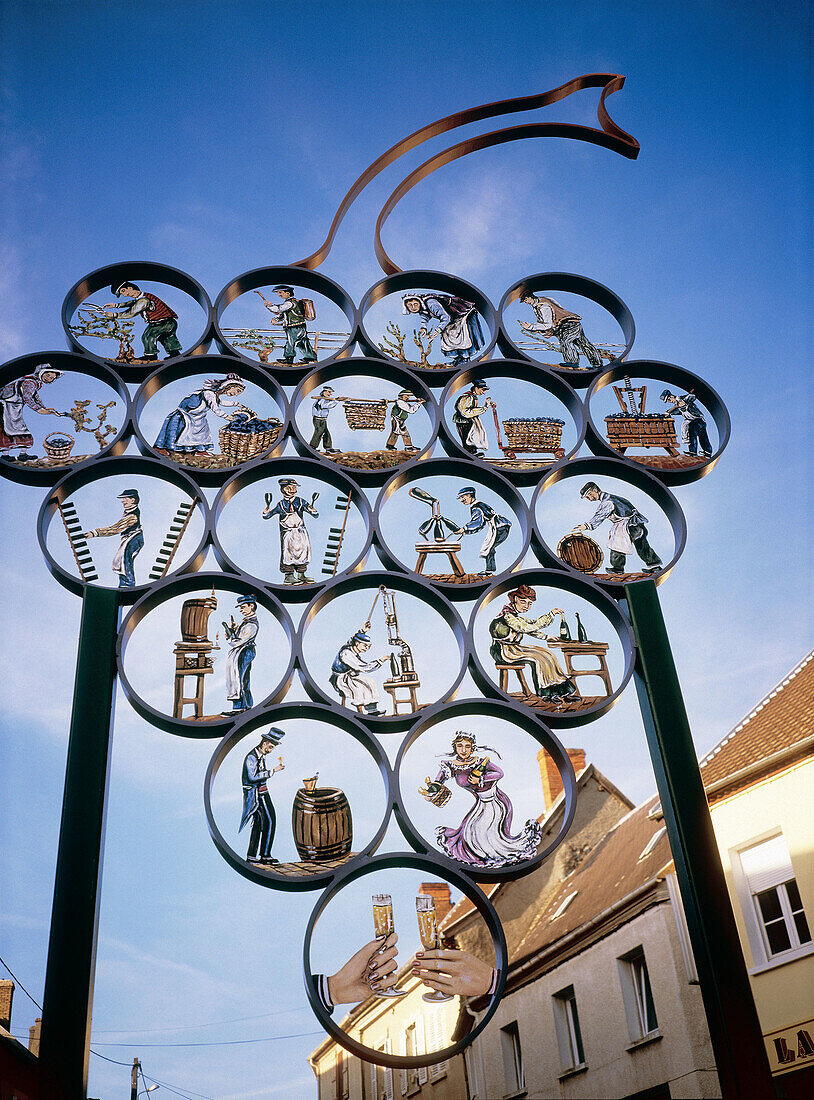 Monument to the Champagne wine. Reims. Champagne. France