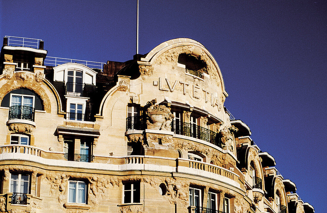 Hotel Lutetia fronton. Paris. France.
