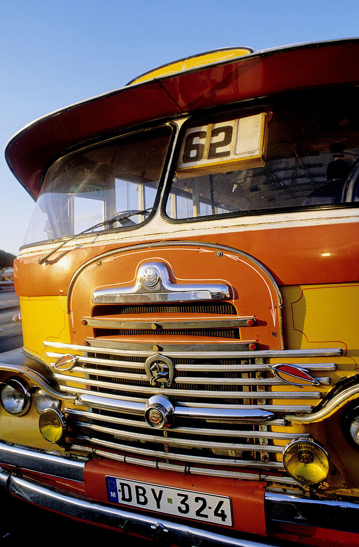 Bus at the Valletta Central Station. Malta.