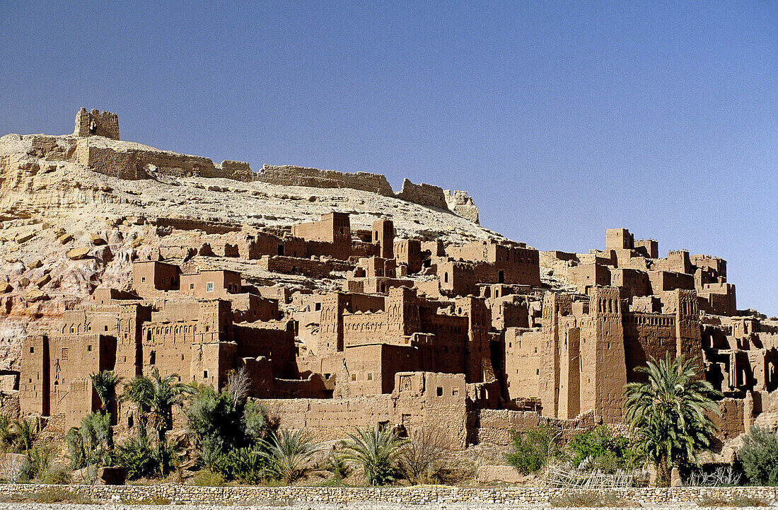 Ait BenHaddu Ksar, adobe fortress. South, Ouarzazate region. Morocco.
