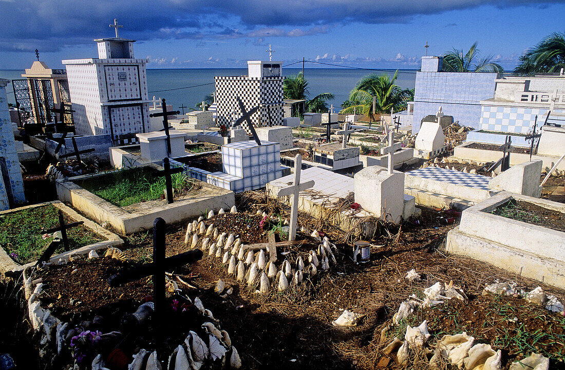 Gosier cemetery. Grande Terre. Guadaloupe, French Antilles.