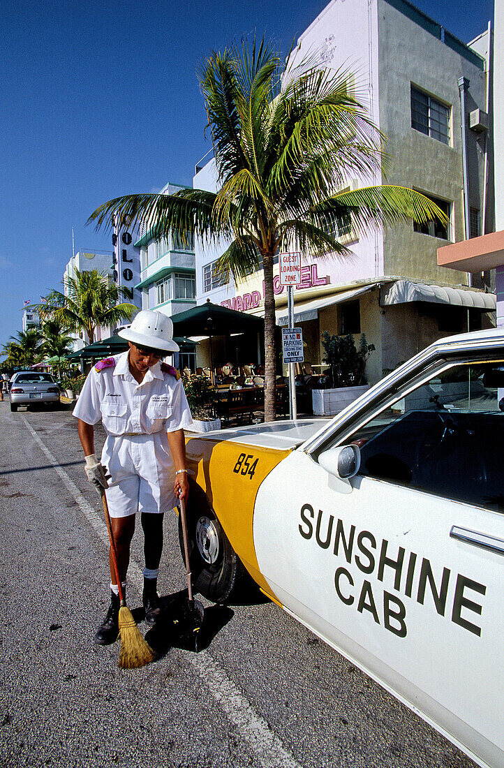 Ocean Drive in the Art Deco district. Miami Beach, Florida. USA.