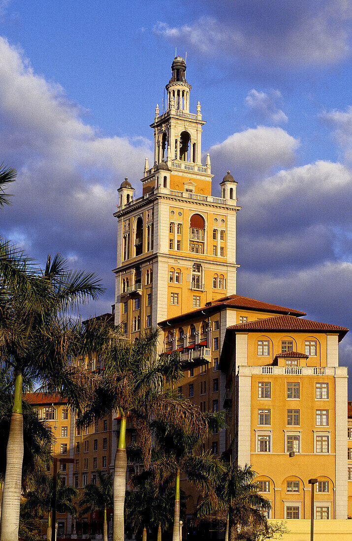 Biltmore hotel (c.1926), view from golf course. Coral Gables, Florida. USA