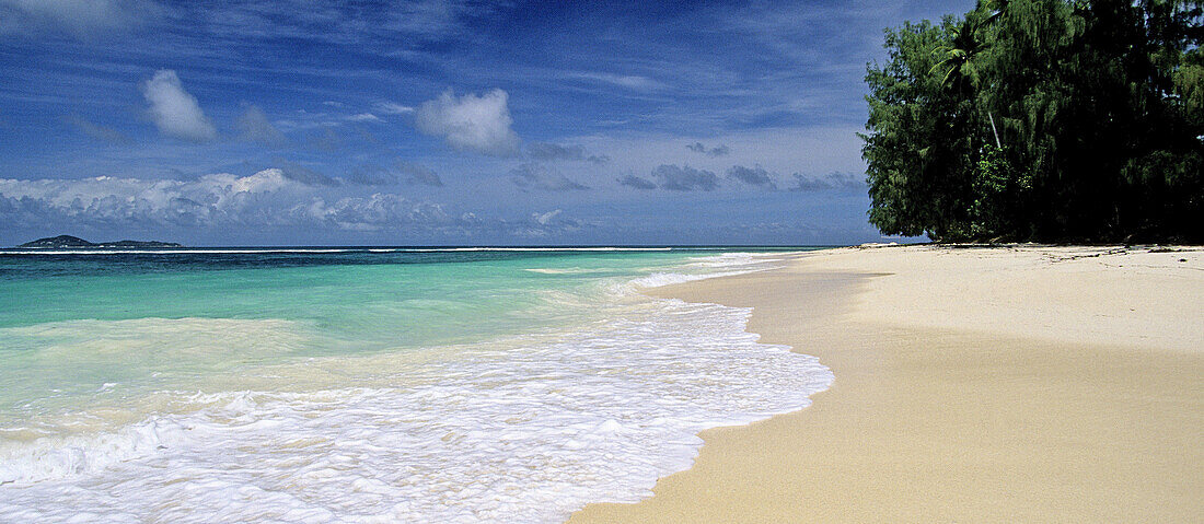 Beach at Praslin Island. Seychelles