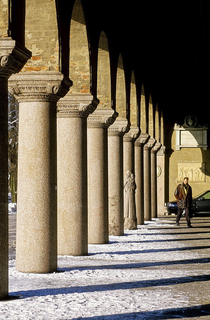 Colonnade. The city hall in Kungsholmen. Stockholm. Sweden