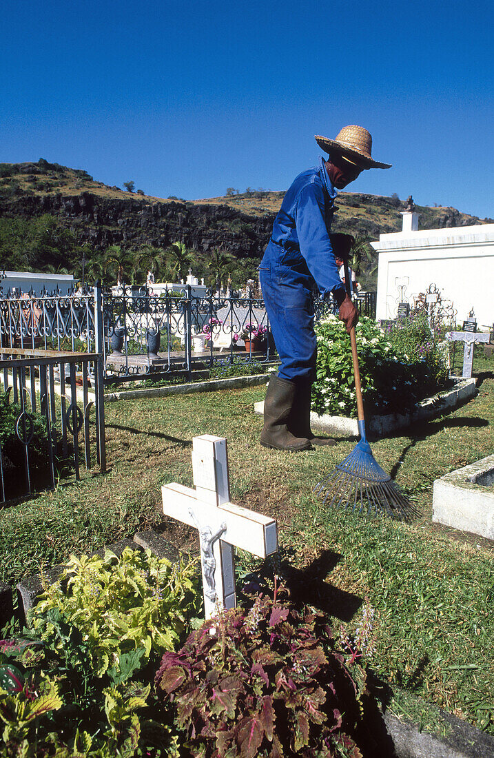 Saint-Paul most ancient cemetery in Réunion. France