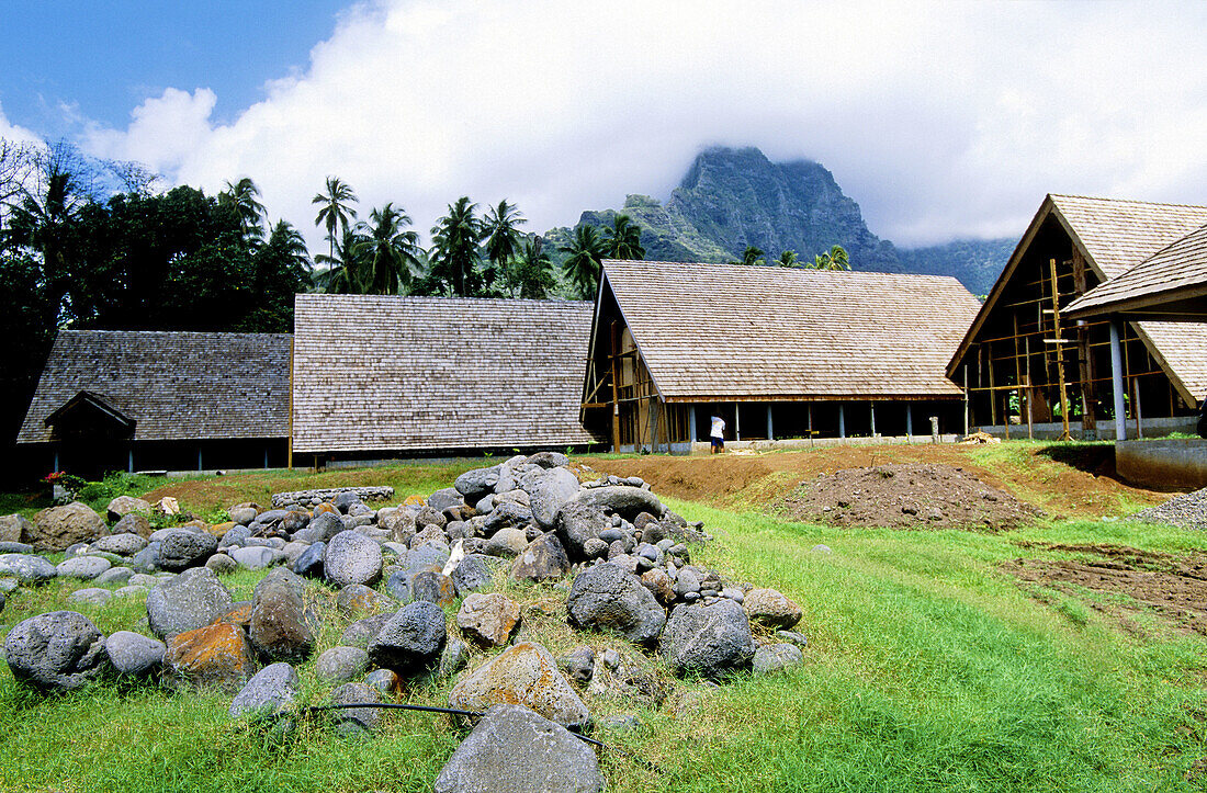 Cultural Paul Gauguin Center dedicated to painting. Hiva-Oa island. Marquesas archipelago. French Polynesia