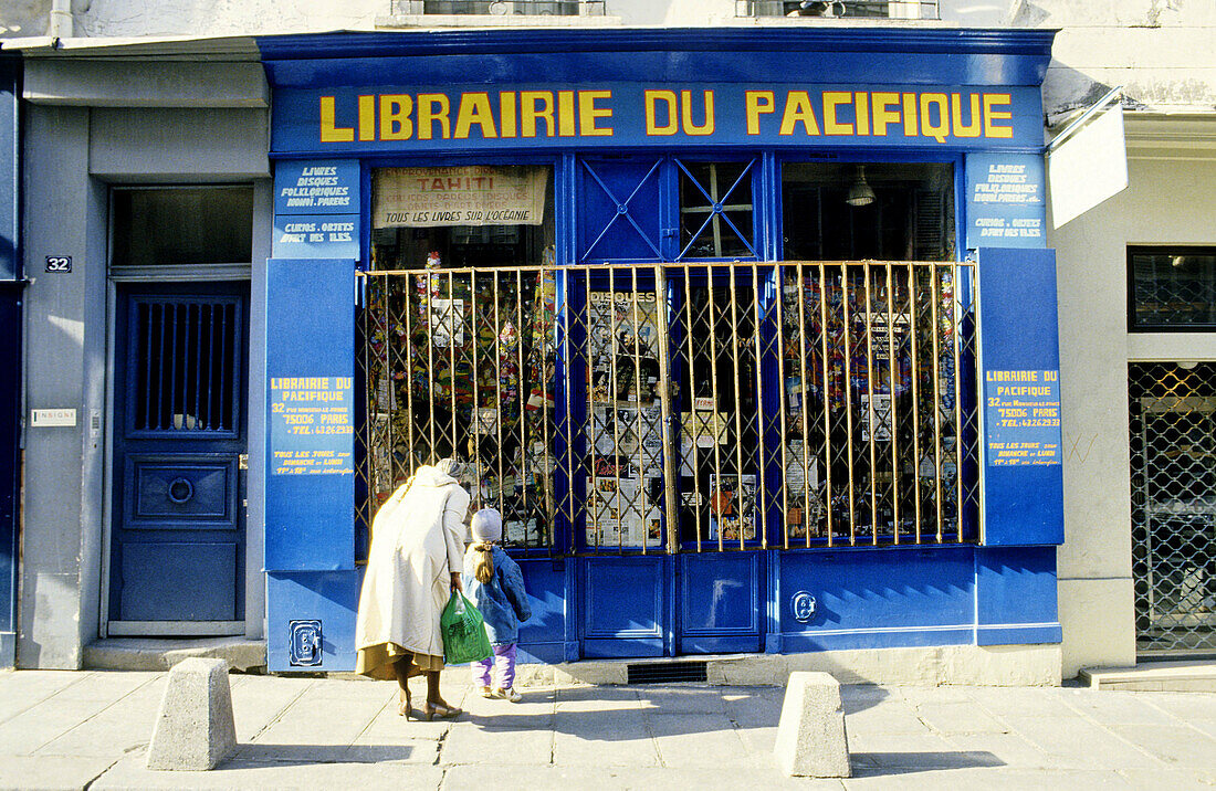 Librairie du Pacifique in rue Monsieur-le-Prince in Paris, now closed (founded by late Maurice Bitter). Paris. France.