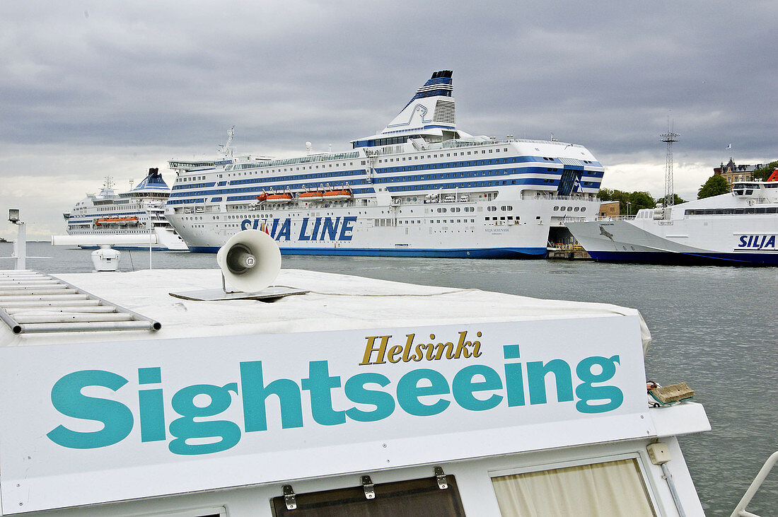 The harbour on Baltic sea. Helsinki. Finland