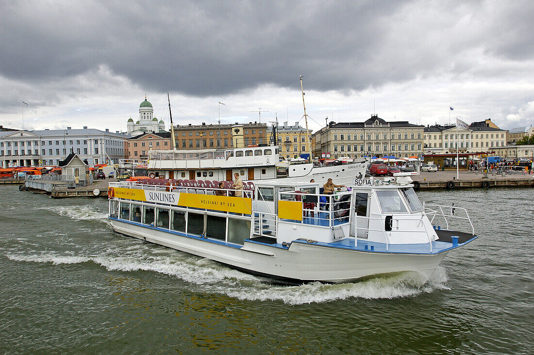 The harbour on Baltic sea. Helsinki. Finland