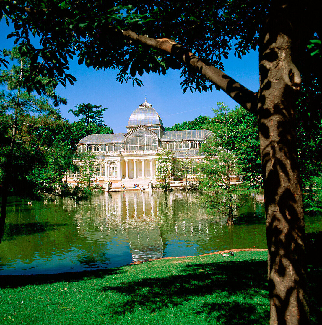Palacio de Cristal in El Retiro Park. Madrid. Spain
