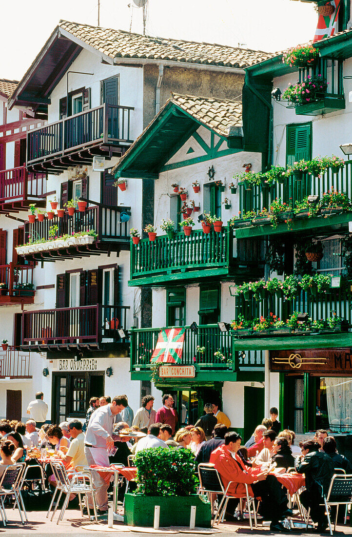 Das Viertel La Marina in Hondarrabia. Guipúzcoa. Baskenland. Spanien