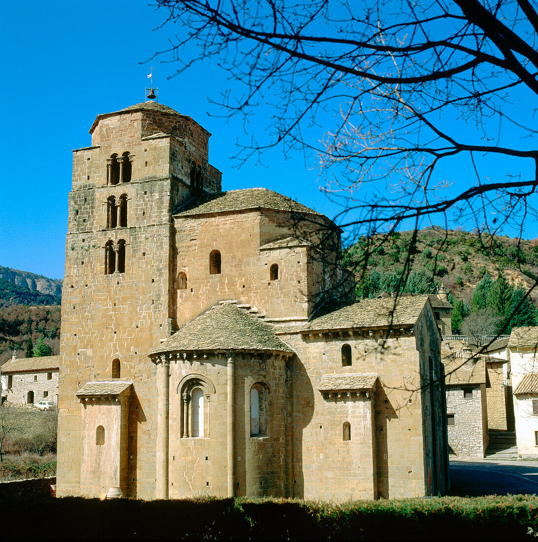 Iglesia de Santa Maria in Santa Cruz de la Seros. Provinz Huesca. Aragonien. Spanien