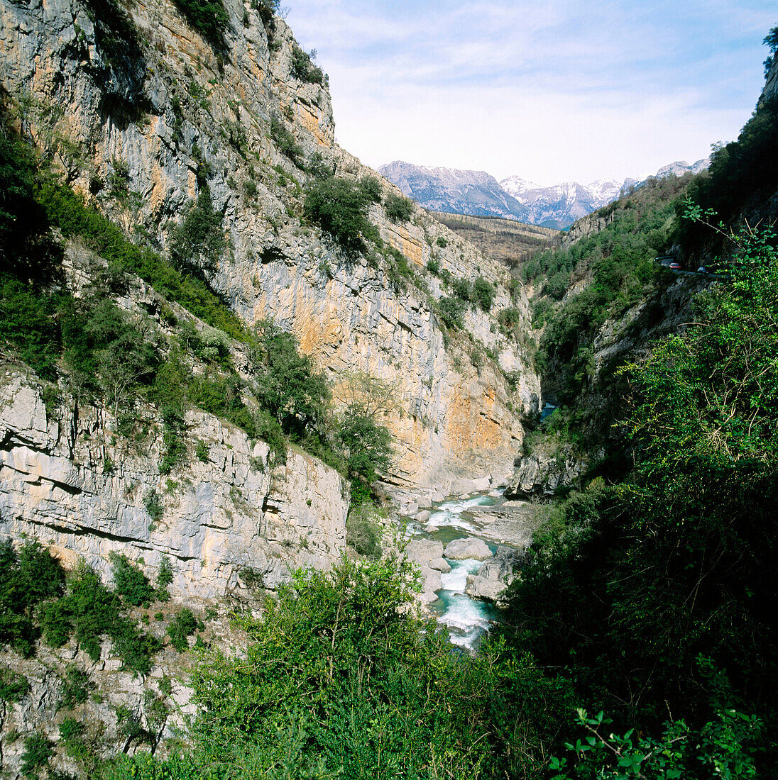 Cañón de Añisclo. Ordesa-Nationalpark. Gebirge der Pyrenäen. Spanien