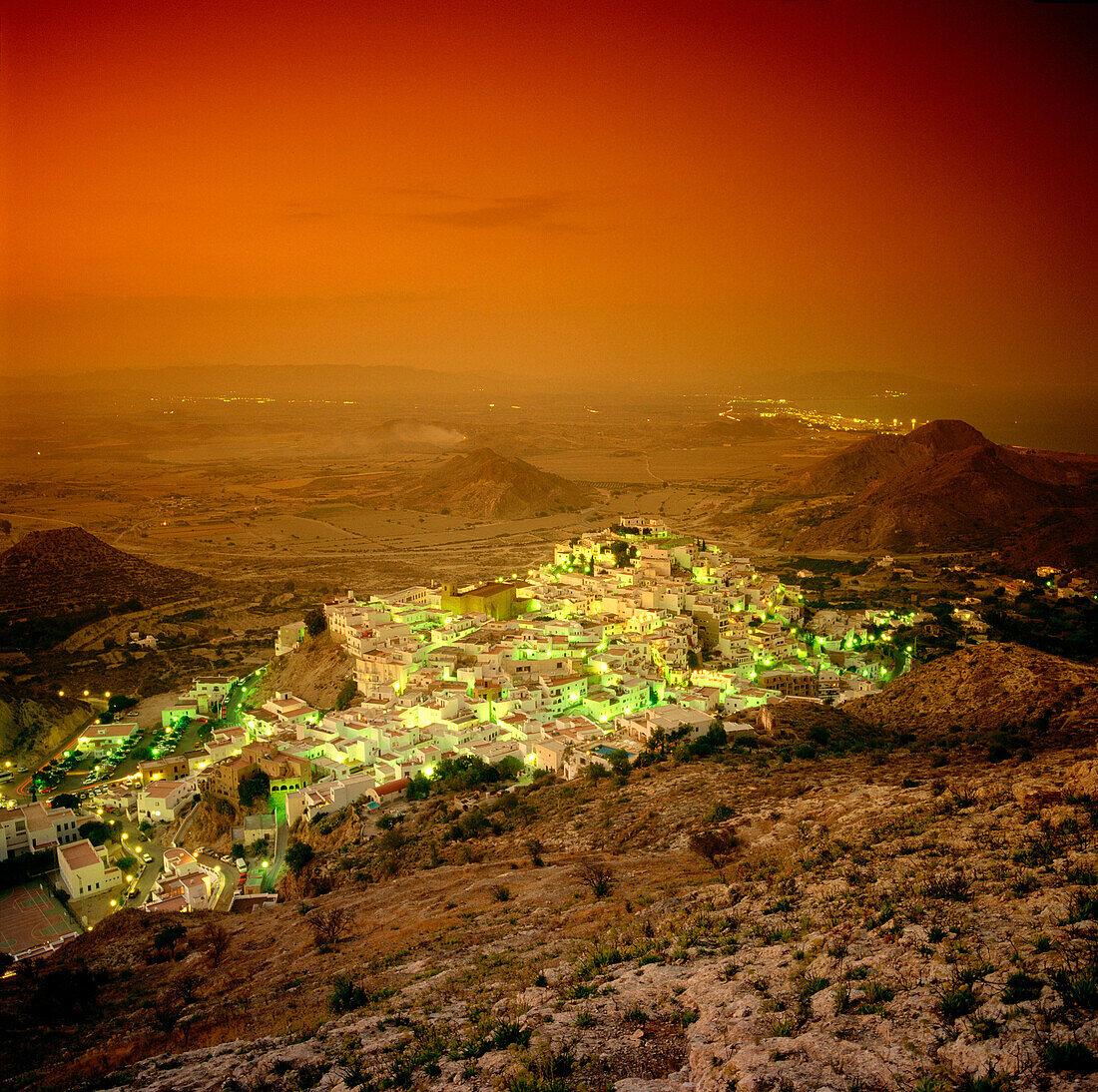 Mojácar skyline. Almeria province. Andalusia. Spain