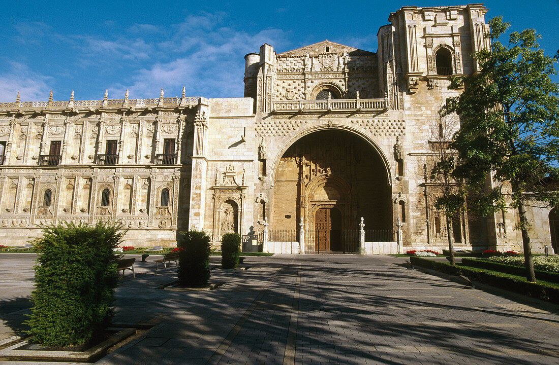 Platz und Parador San Marcos. León. Kastilien und León. Spanien