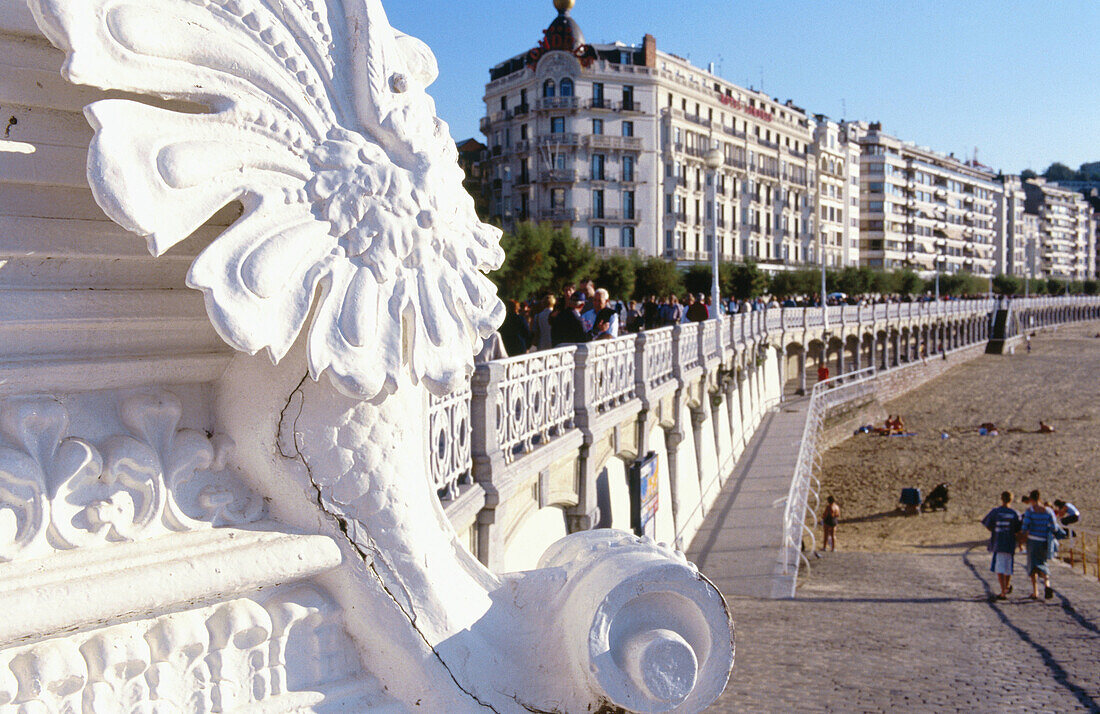 Paseo de la Concha. Hotel Londres. San Sebastian. Euskadi. Spanien