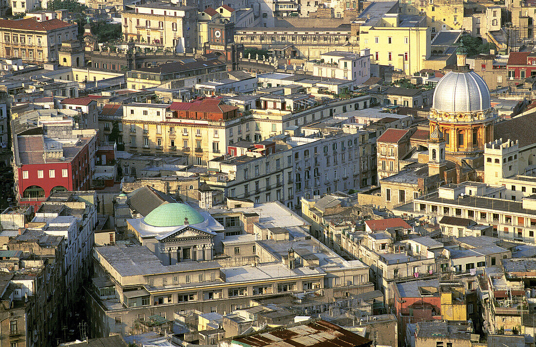 Overview from the San Martino hill. Naples. Italy