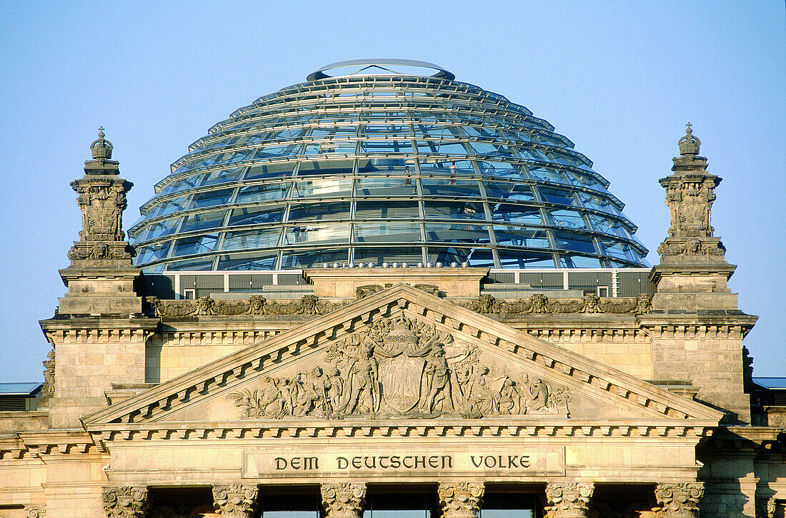 Glass dome of the Reichstag. Berlin. Germany