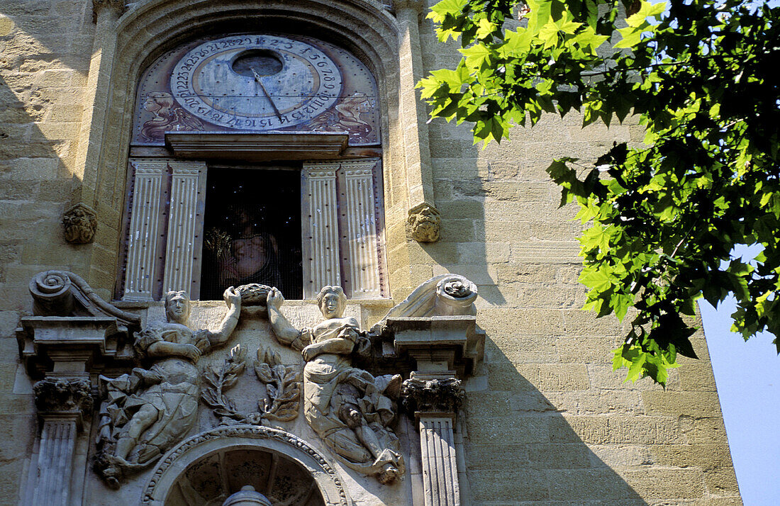 Astronomical clock. Place de la Mairie. Aix-en-Provence. Bouches du Rhone. Provence. France