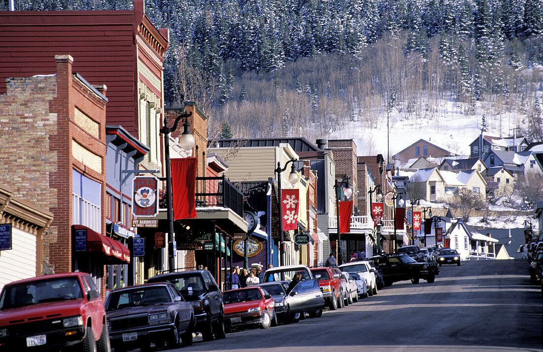 Park city sky resort and former silver mining city. Utah. USA