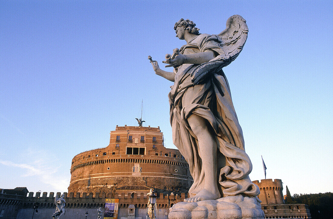 Sant Angelo Castle and Bernini angel. Vatican. Rome. Italy