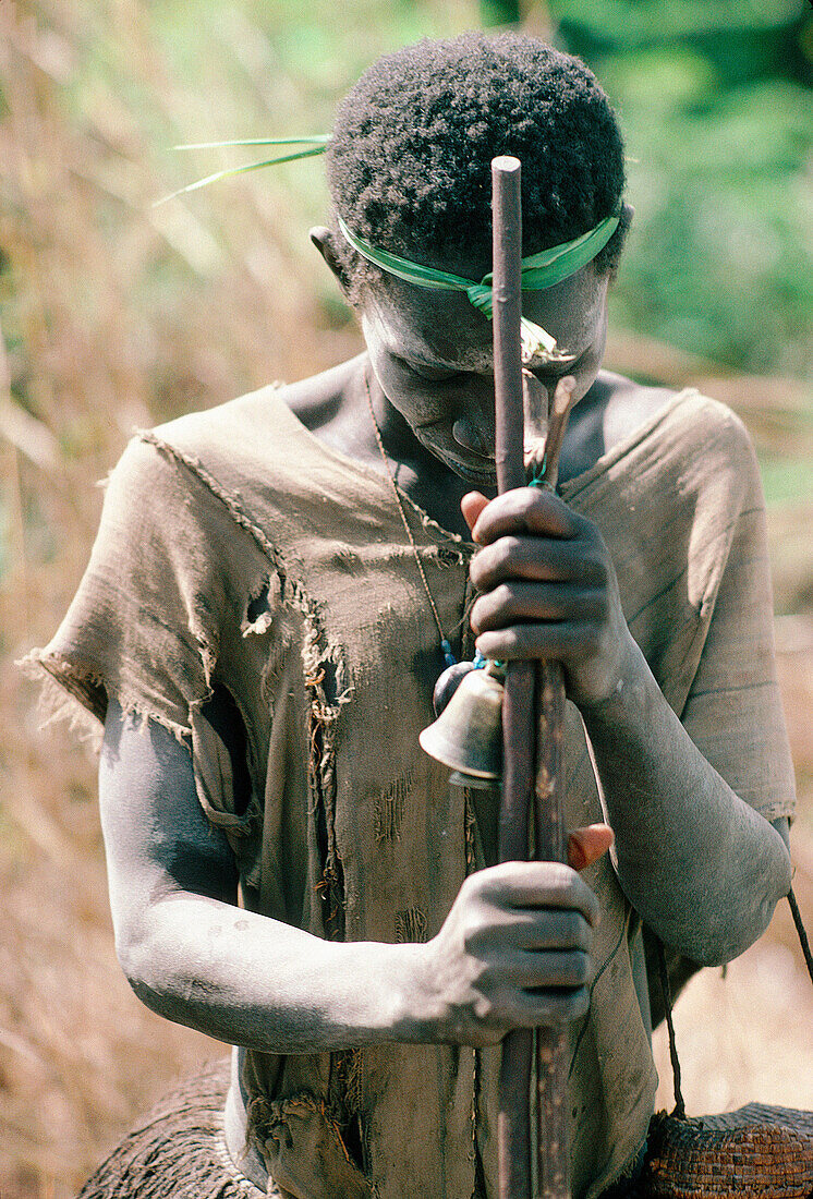 Woman in mourning. Boubaque Island. Bijagos Archipielago. Guinea Bissau