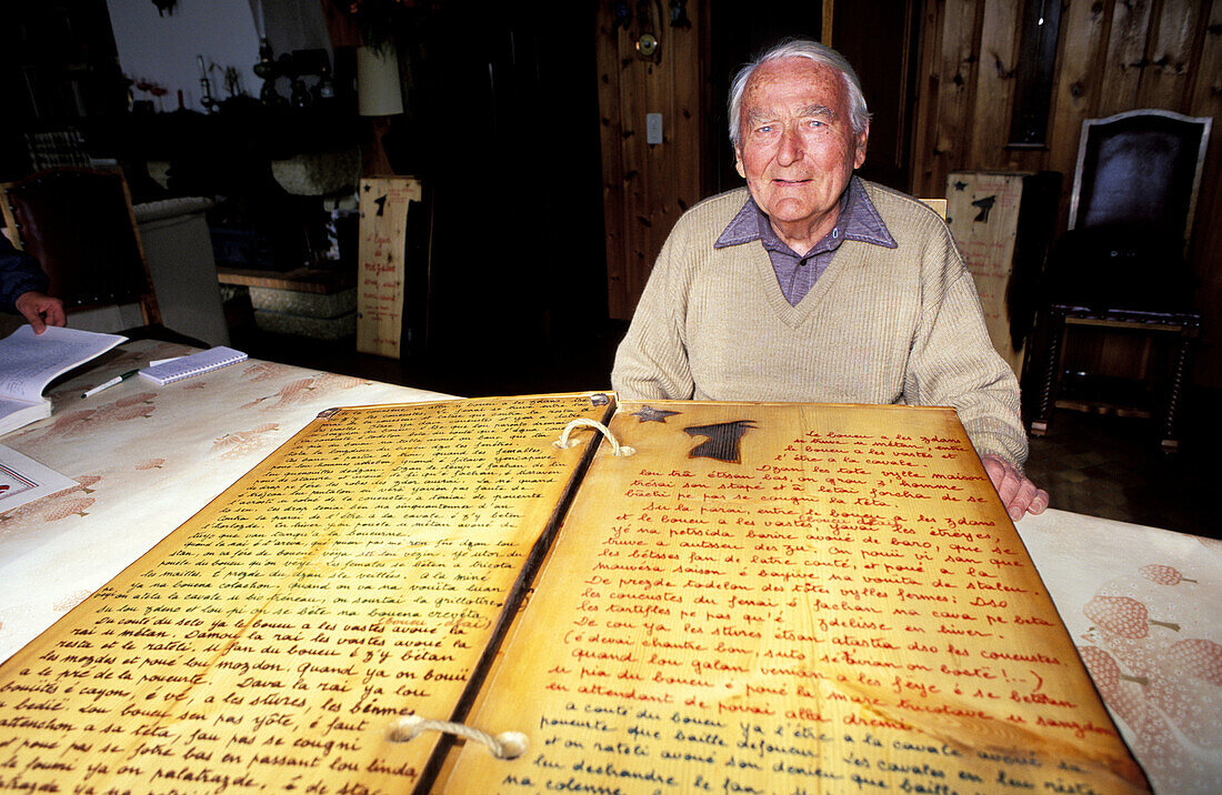 One of the late specalists of Savoie dialect. Megeve. Haute-Savoie. Alps. France