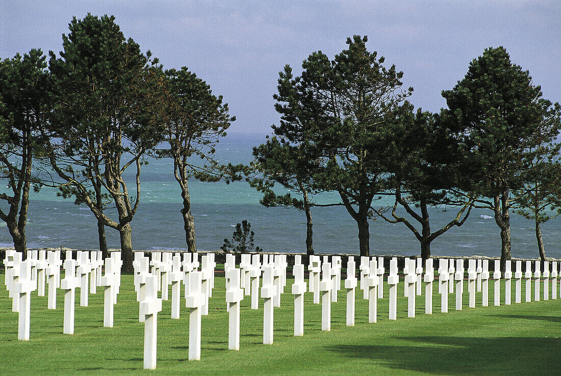 Military american cementery in Calvados. Normandy. France