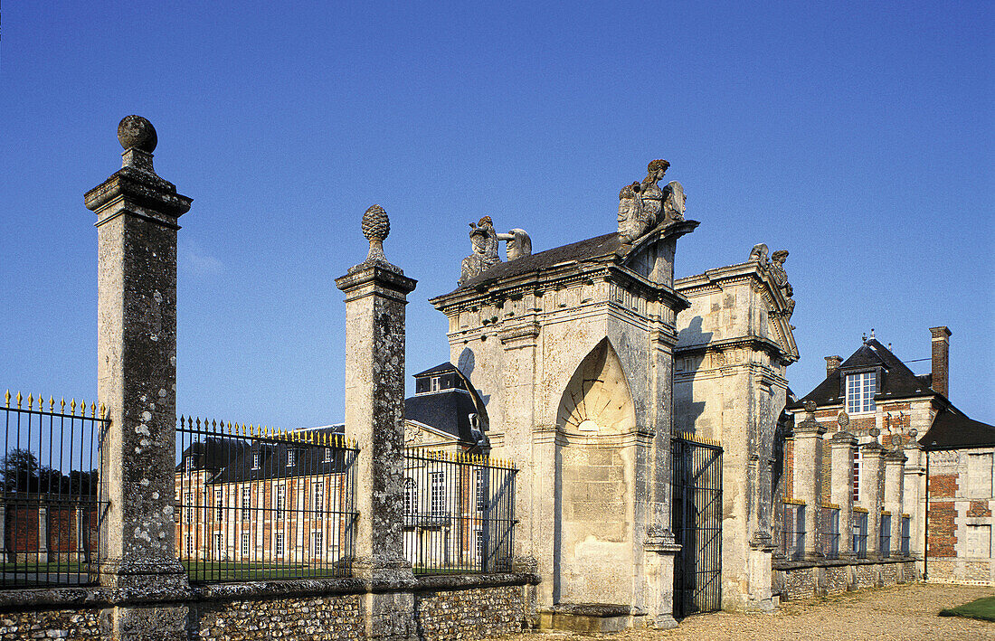 Cham de Bataille Castle in Eure. Normandy. France