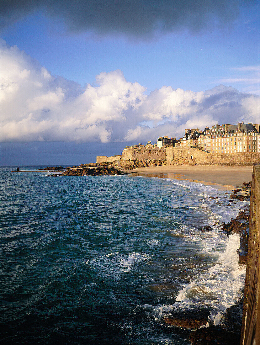 The dock at dusk. Saint Malo. Ille-et-Villaine. Brittany. France