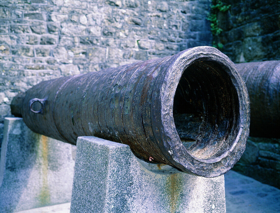 Medieval gun taken from the English Army at Mont St. Michel, Normandy. France