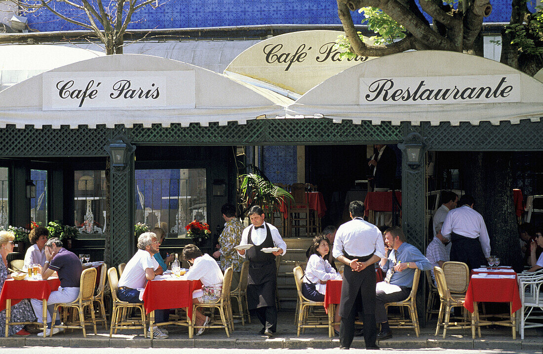 Cafe Paris outdoor cafe. Lisbon. Portugal