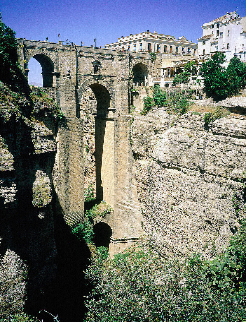 Puente Nuevo, bridge. Ronda. Malaga province. Spain