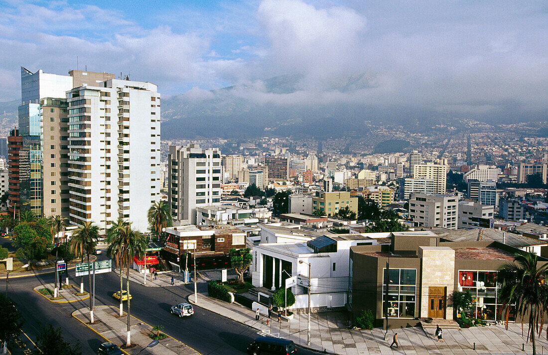 Overview on the new town. City of Quito . Ecuador