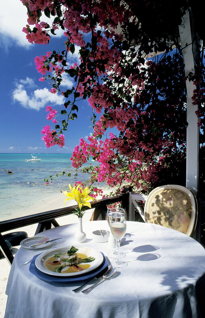 Table at Trou-Aux-Biches. Mauritius