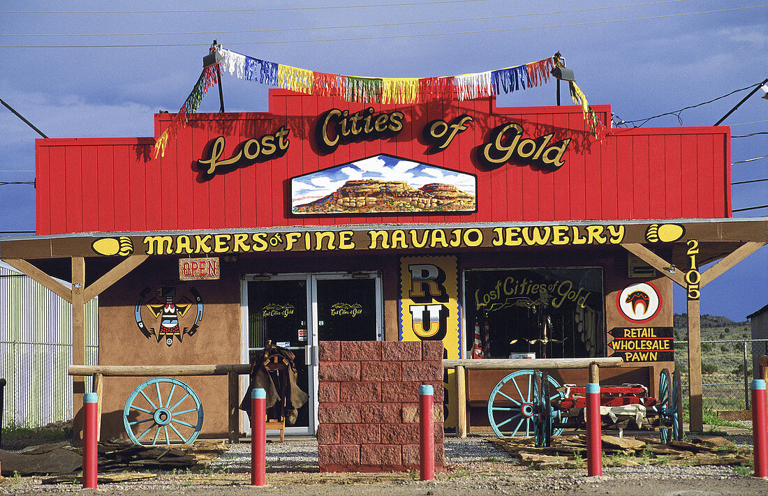 Navajo craftsmen shop. Gallup, New Mexico. USA