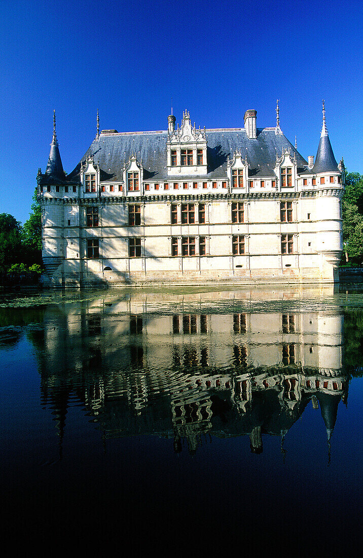 Azay-le-Rideau Castle (1518-29). Loire Valley. France