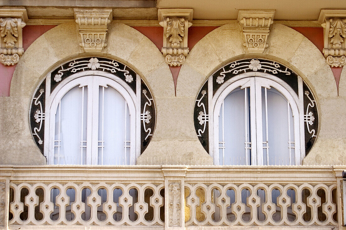 Detail of a house on Puerta Purchena. Almería. Andalucia. Spain.