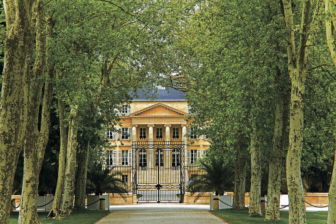 Chateau Margaux , in the Bordeaux wine area of Médoc. Gironde. Aquitaine. France.