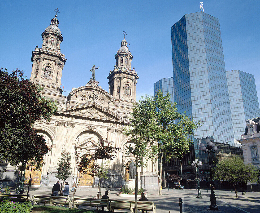 The Cathedral. Plaza de Armas. Santiago. Chile