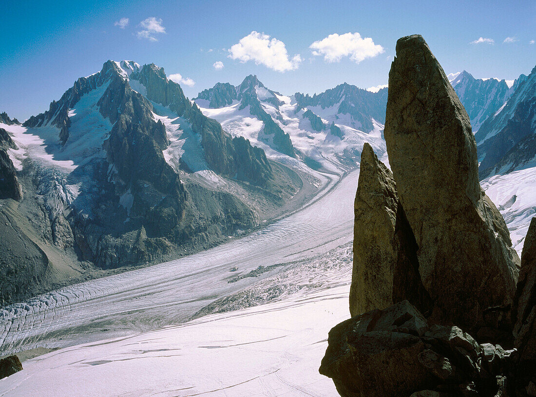 Glacier d Argentière (3902m). Chamonix Valley. Haute-Savoie. Rhone-Alpes. France