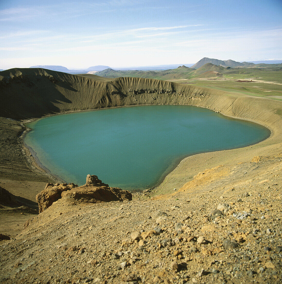 Vulkankrater Viti, Krafla. Gebiet Mývatn. Island