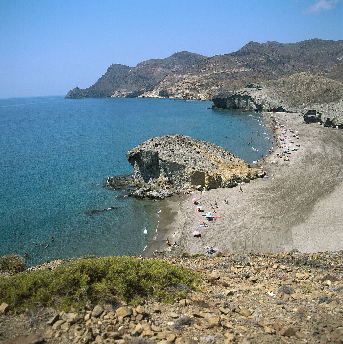 Strand von Monsul, Naturpark Cabo de Gata-Níjar. Provinz Almería, Andalusien. Spanien