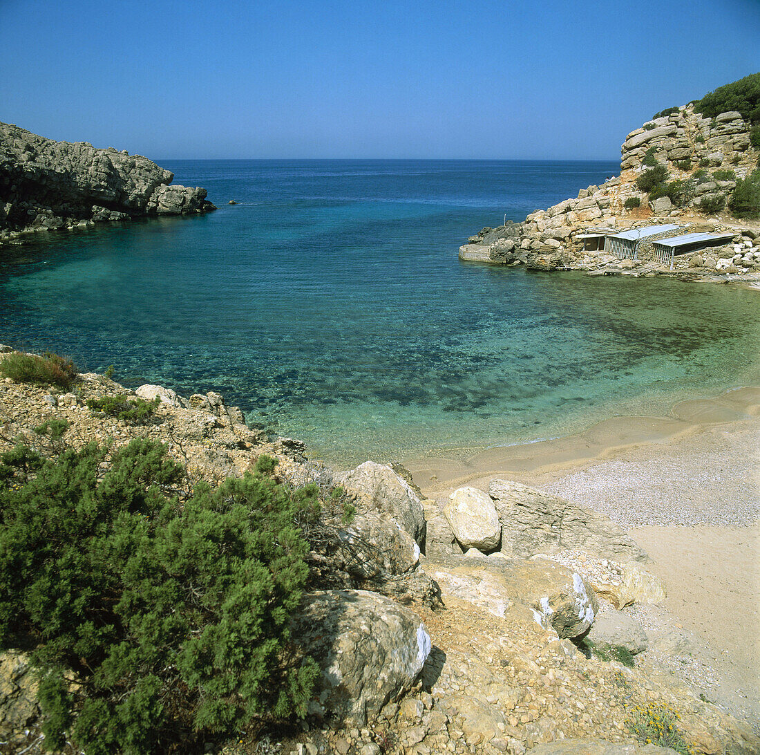 Cala Carbó, Ibiza, Balearische Inseln, Spanien