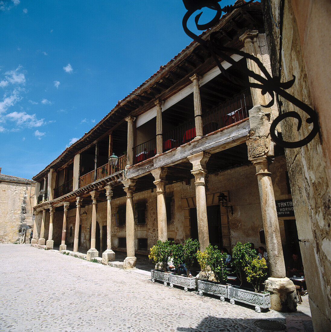 Hauptplatz, Pedraza de la Sierra, Provinz Segovia, Spanien