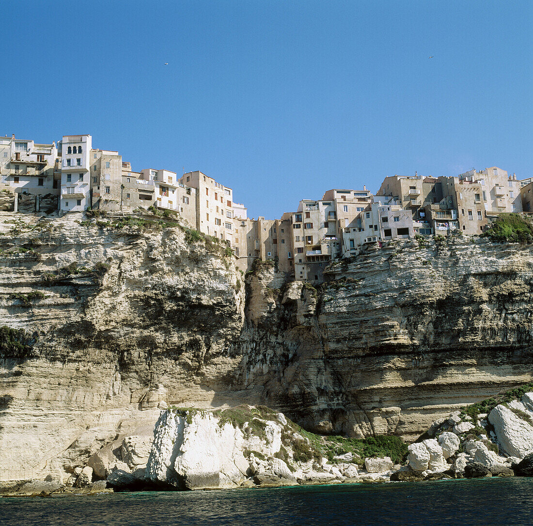 La Haute Ville (die Obere Stadt), Bonifacio, Insel Korsika. Frankreich