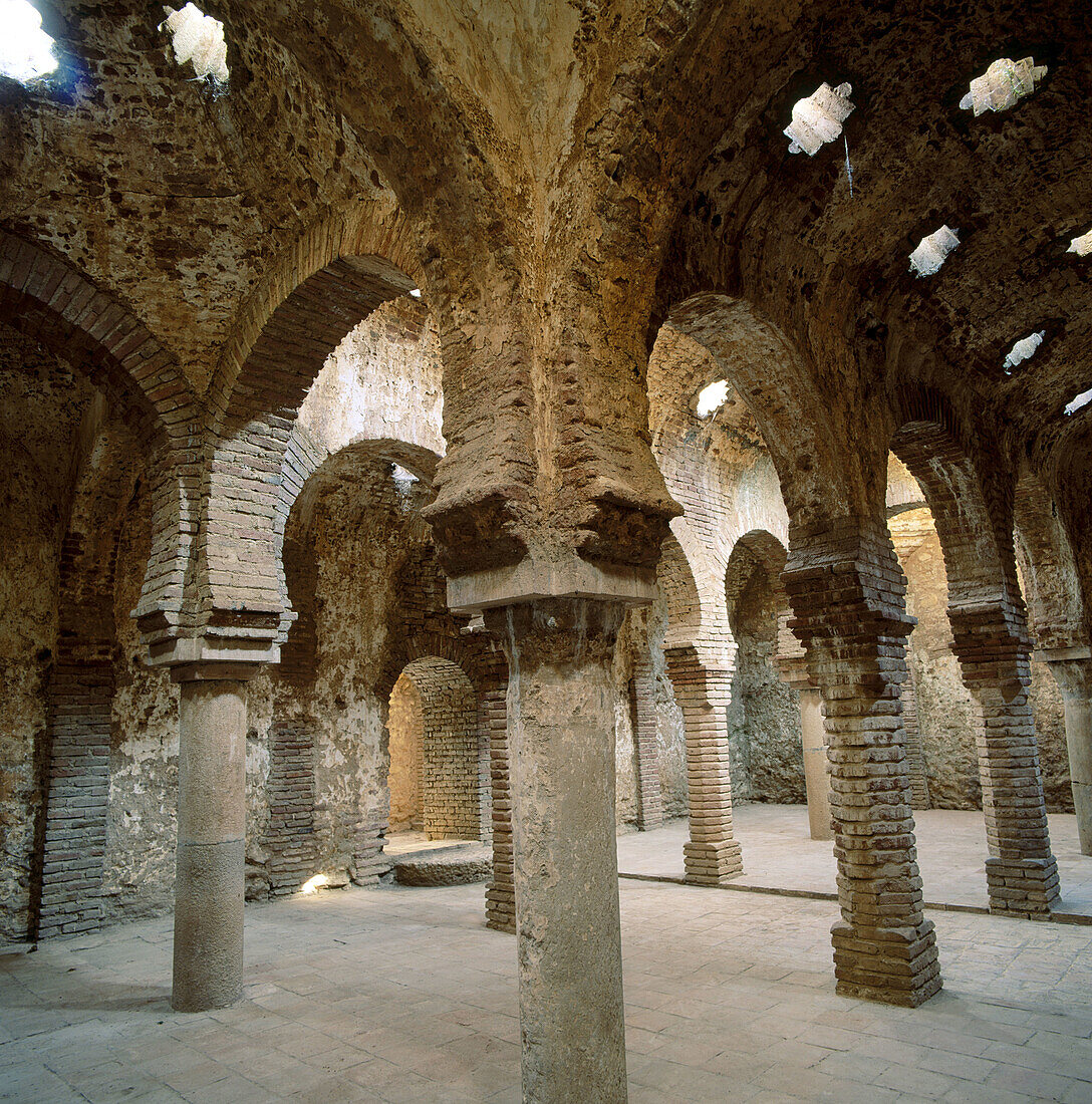 Maurische Bäder in Ronda. Provinz Malaga. Andalusien. Spanien