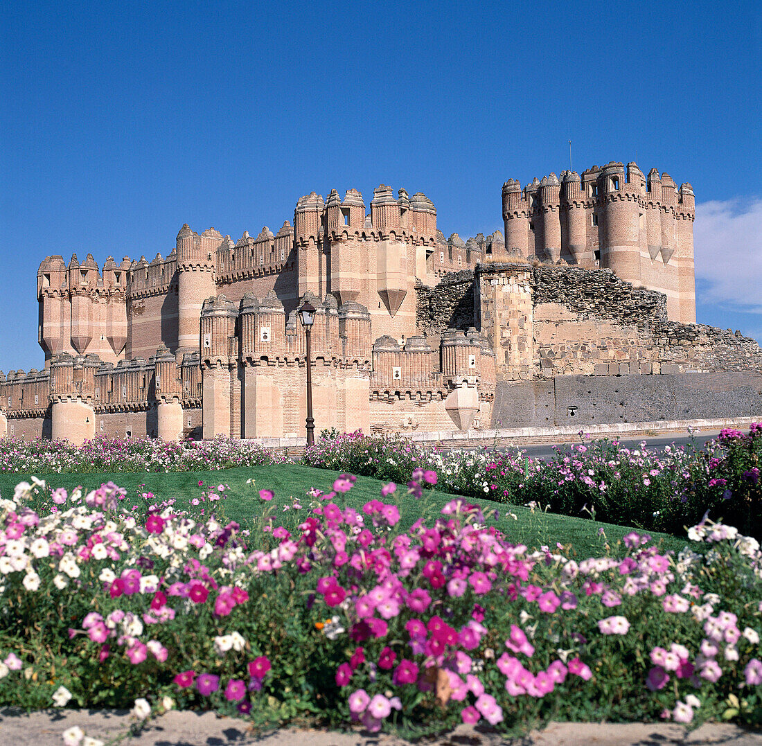 Burg von Coca. Provinz Segovia, Kastilien-León, Spanien